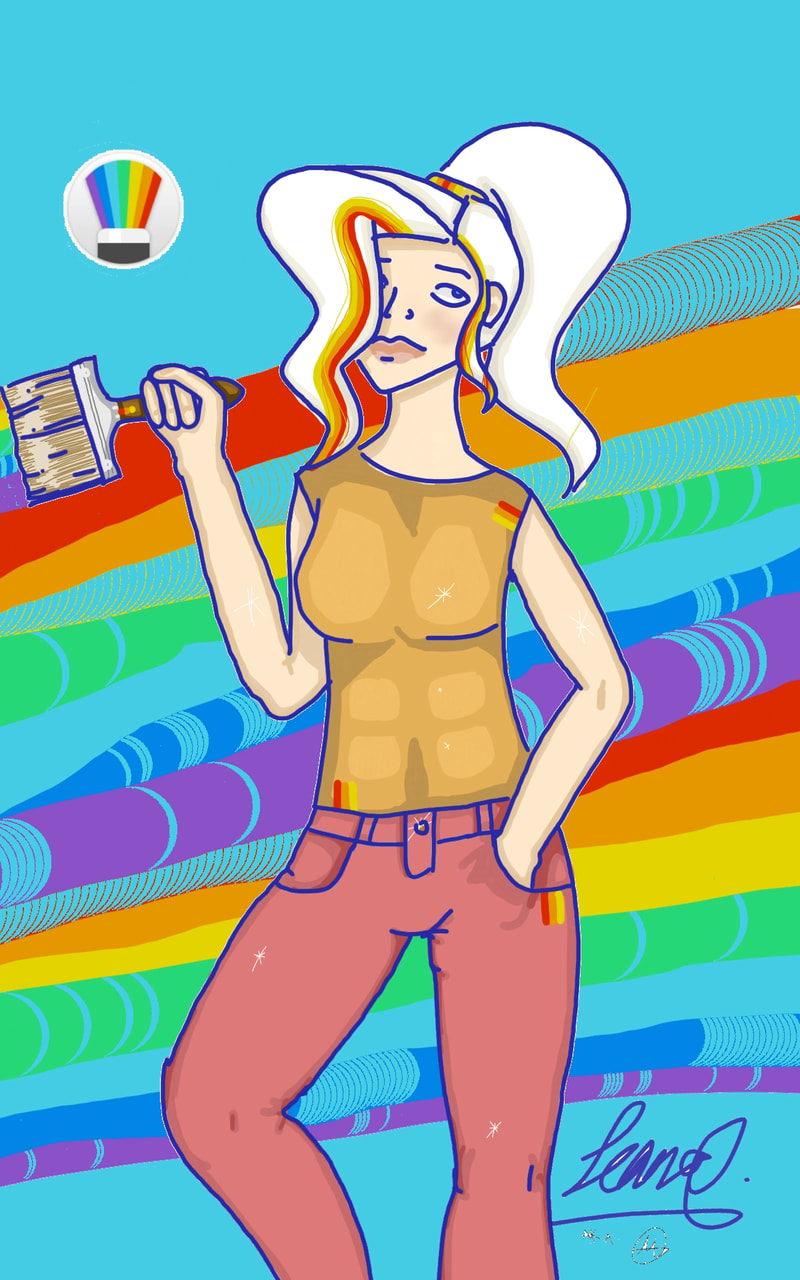 ♣A full body drawing of one of my oc's #sonysketch  #backtoschool #art #mercy #fire #rainbow #paint #hatersgonnahate #MaemiHK #JennaC #meme #me #girl #female #sketch !!! And that's enough hashtags for one drawing 😂♣
