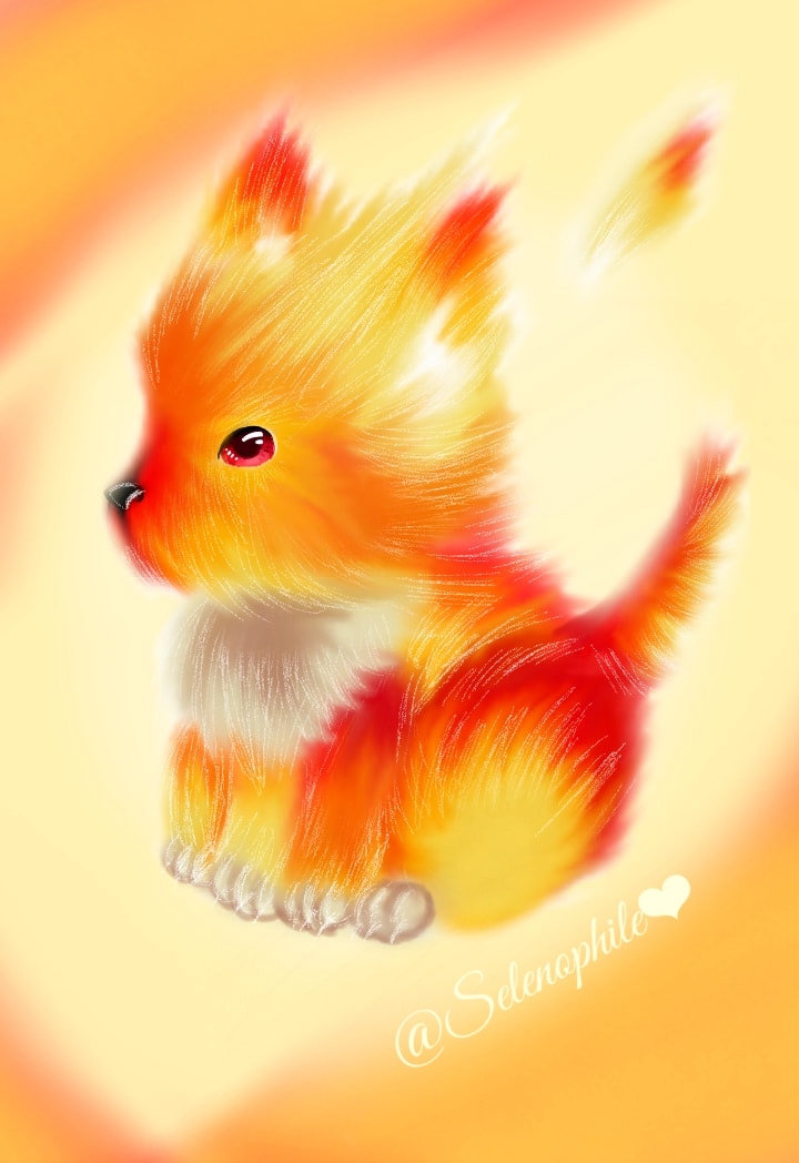 #fridayswithsketch #animalchallenge #sonysketch #fire #puppy #Selenophile ‪@sonysketch‬ This took a while. I like how this little fur-ball turned out! ❤
