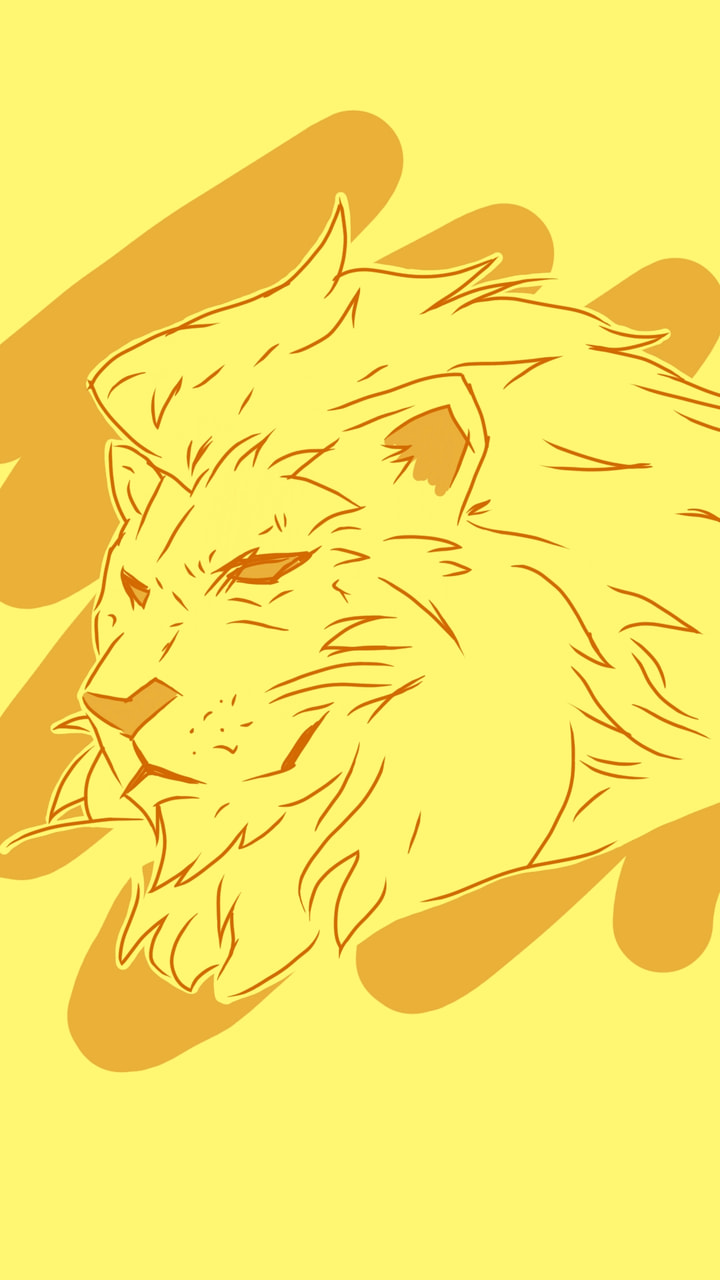 #sketch #anime #lion #yellow #animalchallenge