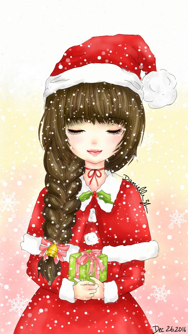 🎅Merry Christmas!🎉🎄This is my #imsanta challenge for #dailydecember!I used the #Christmas stickers too❄! (Sorry this is late😓)hue hue I'll be busy shopping the next couple days (*≧ω≦*)App used: #sonysketch(reference used)🎅