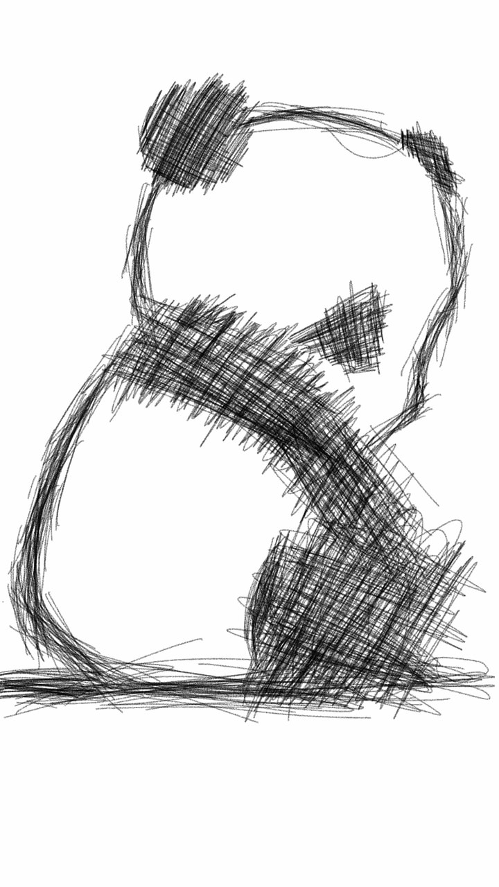 #fridayswithsketch #scribble #ScribbleChallenge Cute panda!