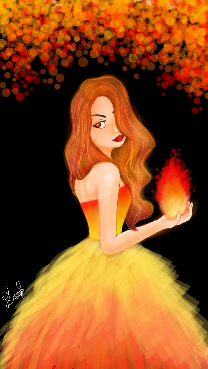 The princess of fire🔥#myelement #fire #fridayswithsketch ‪@sonysketch‬ 100% sketch....