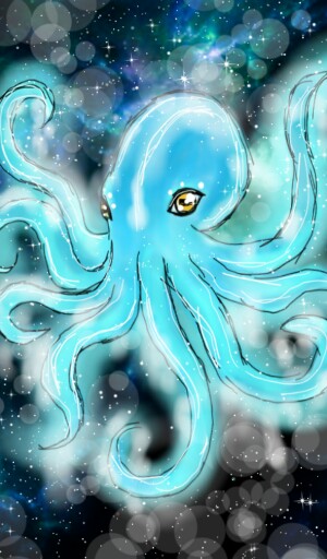 💙🐙New oc!🐙💙He is big magic octopus and his name is Shokushu/Macka xD💙🐙#octopus #tentacles #oc #LOwlOc #fridayswithsketch #myfavanimal #LOwlref 💙🐙