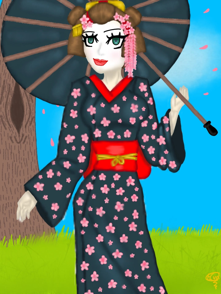 Yo seria una geisha y estaría repleta de sakuras y de felicidad😍 #fridayswithsketch #pastlife