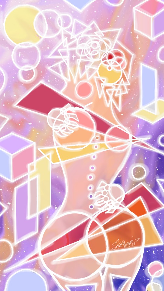 Can you see the hidden image? 🙂 #shapechallenge #art #anime #pony #cute #kawaii #pastel #chibi #sketch #sonysketch #abstract #Space #Star