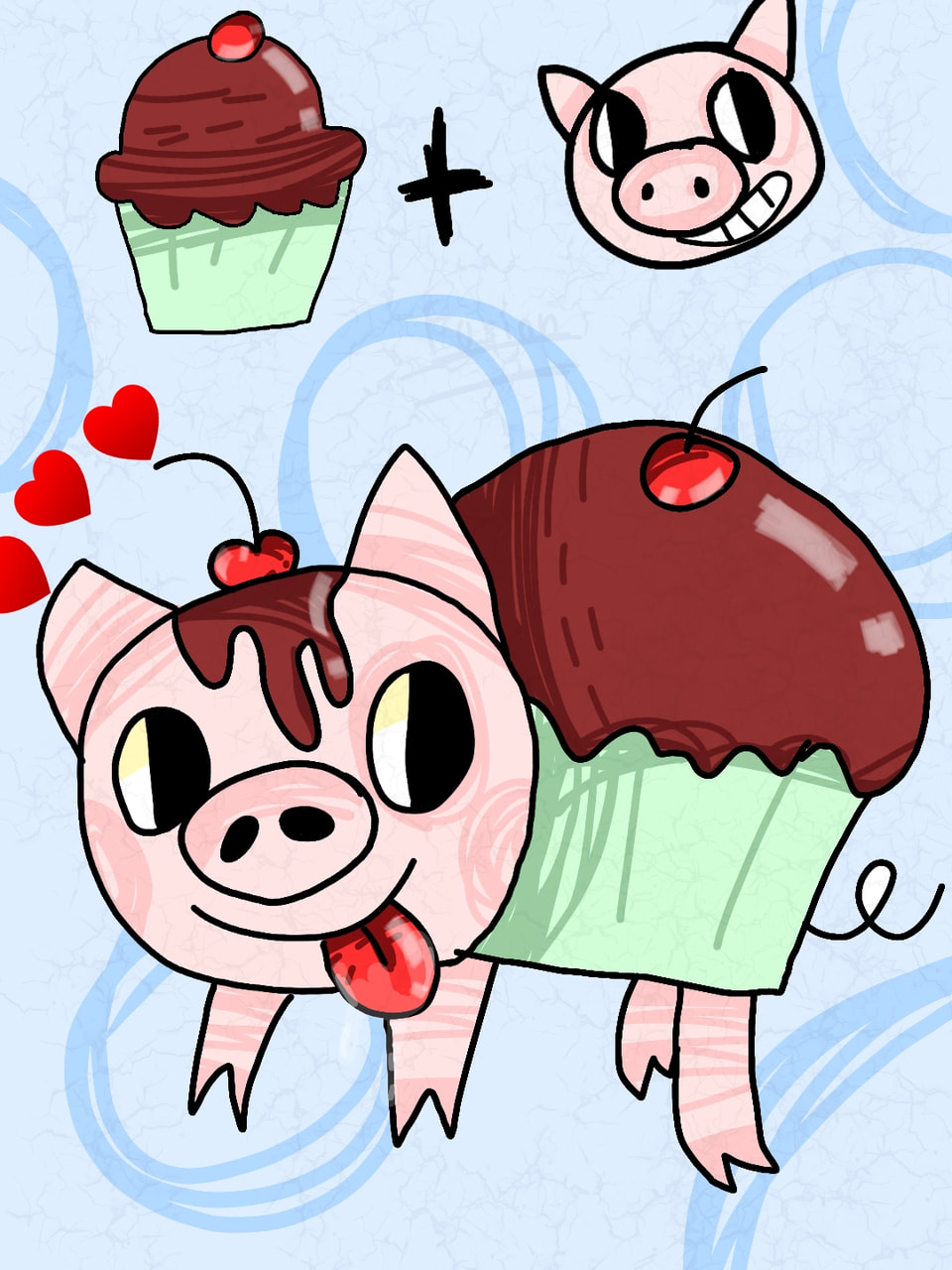 Thx for the idea ‪@sonysketch‬ pig cupcake. #fusionchallenge #fridayswithsketch