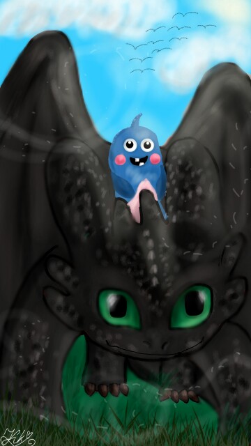 For ‪@sonysketch‬ 😊 💙 💙💜💚💛 #myfavcharacter #fridaywithsketch  😅 #toothless #Otto