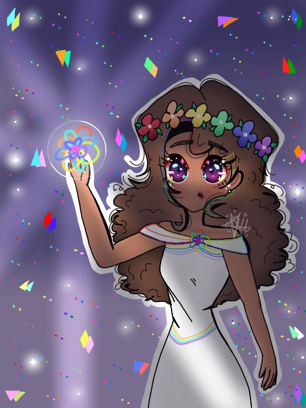 Wasn't able to come up with a colourful background, but the triangles and diamonds really make the drawing more colourful, I guess ^w^  ‪@sonysketch‬ #MyArt #Artwork #DigitalArt #Sketch #manycolors #fridayswithsketch