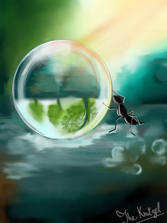 Nature's small marvels- Ants, one of the strongest creatures (can carry ten times its own body mass) #naturechallenge #fridayswithsketch #ants #droplet #100PercentSketch (Featured. 💓 Tysm, SonySketch!)