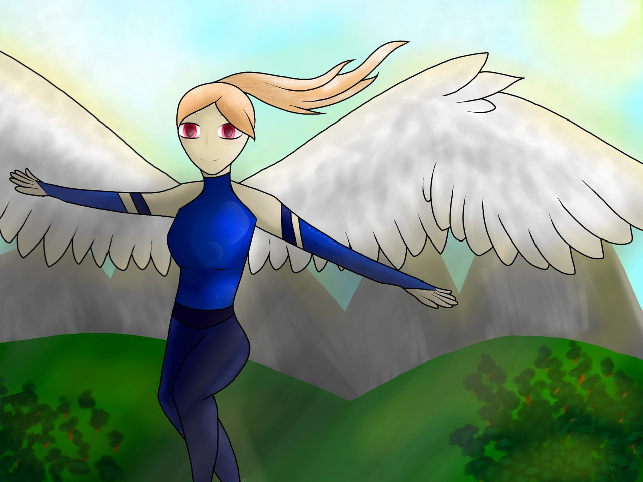 #myhero #fridayswithsketch #Angel #flying She is a hero who will help protect her valley from danger