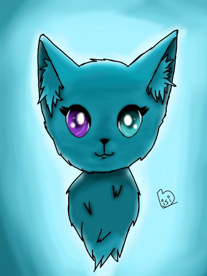 I tried my best with the #shading and it's soo ugly! #shadingchallenge #myoc #cat #Blue #fridayswithsketch #itried(and sorry for not posting for 3 days)