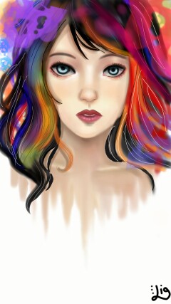 DONE! 😆👍 #fridayswithsketch #googleplay #sonysketch #girl #beautiful #pretty is this colorful enough? 😐 100% sketch app only 😉