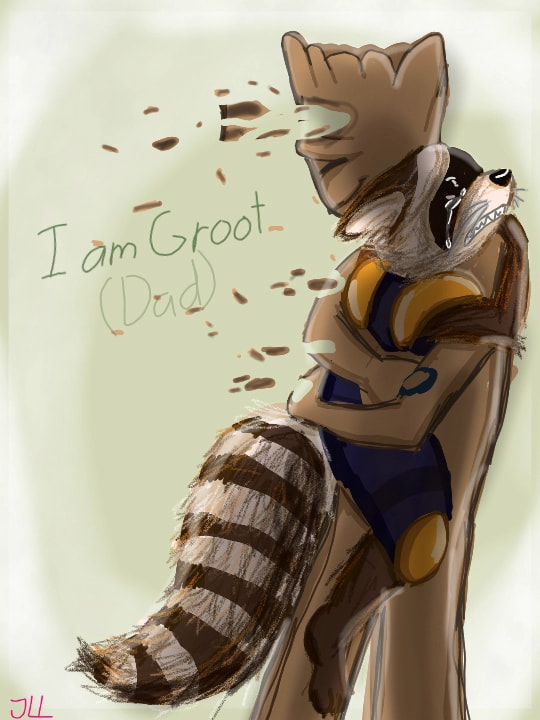 I have no words #myhero #fridayswithsketch #groot #Rocket #rocketraccoon #GrootAndRocket ‪@sonysketch‬ [edit: Dads can be heroes too]