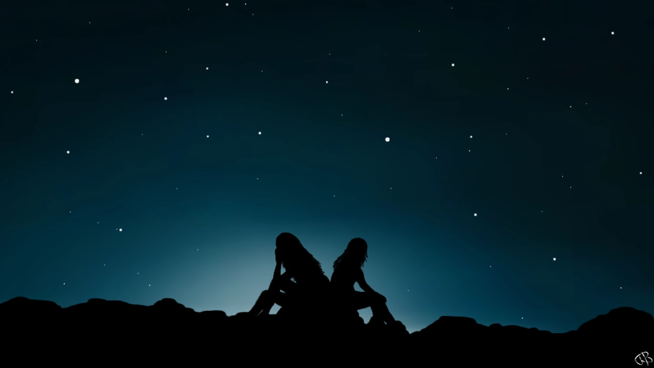 #fridayswithsketch  #myBFF and me #dark #night #stars #sky