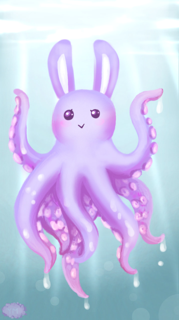 This is probably the cutest thing I’ve ever drawn.... his name is octijn (bunny in my language (konijn) and octopus 🐙) #FusionChallenge #fridayswithsketch @sonysketch #100PercentSketch Edit: thanks for the feature 💕