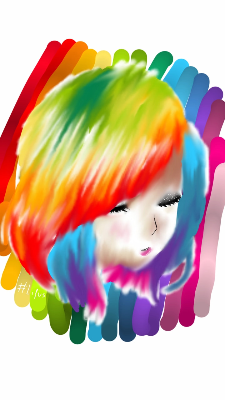 Rainbow girl #rainbowchallenge#sonysketch#fridayswithsketch