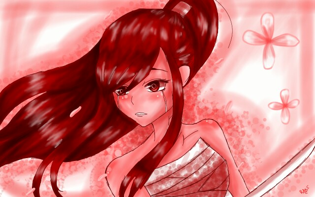 Here's a drawing for #colorweek #redchallenge It's Erza Scarlet from Fairy Tail hope you guys like it 😄