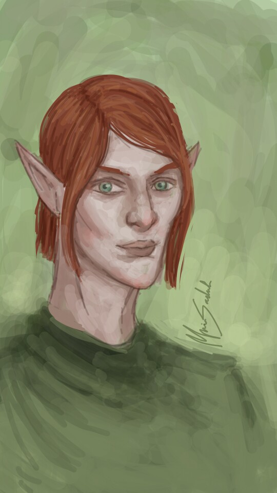 #Sadoch #Elf #elven #nature #redhead #portrait #fantasy #Archer