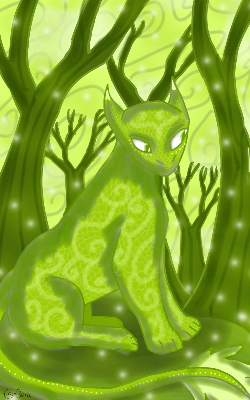 This took me a while...so happy of it! P.s. I know it kind of looks like Toothless, I realized that after I drew it. Was not my intention. #greenchallenge #colorweek