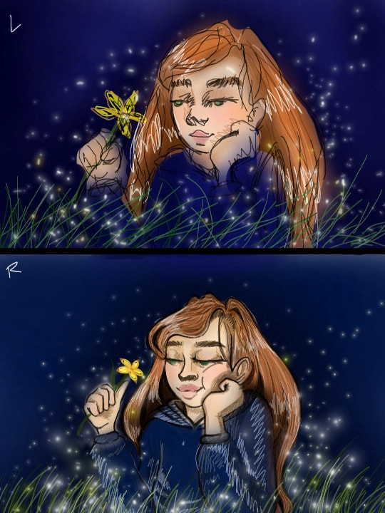 ‪@sonysketch‬ Here you go😊 hope you like it.❤ my shoulder is on pain😂😂 #leftandright  #fridayswithsketch  #sonysketch "Everything is beautiful with fireflies." #kiyomofranche