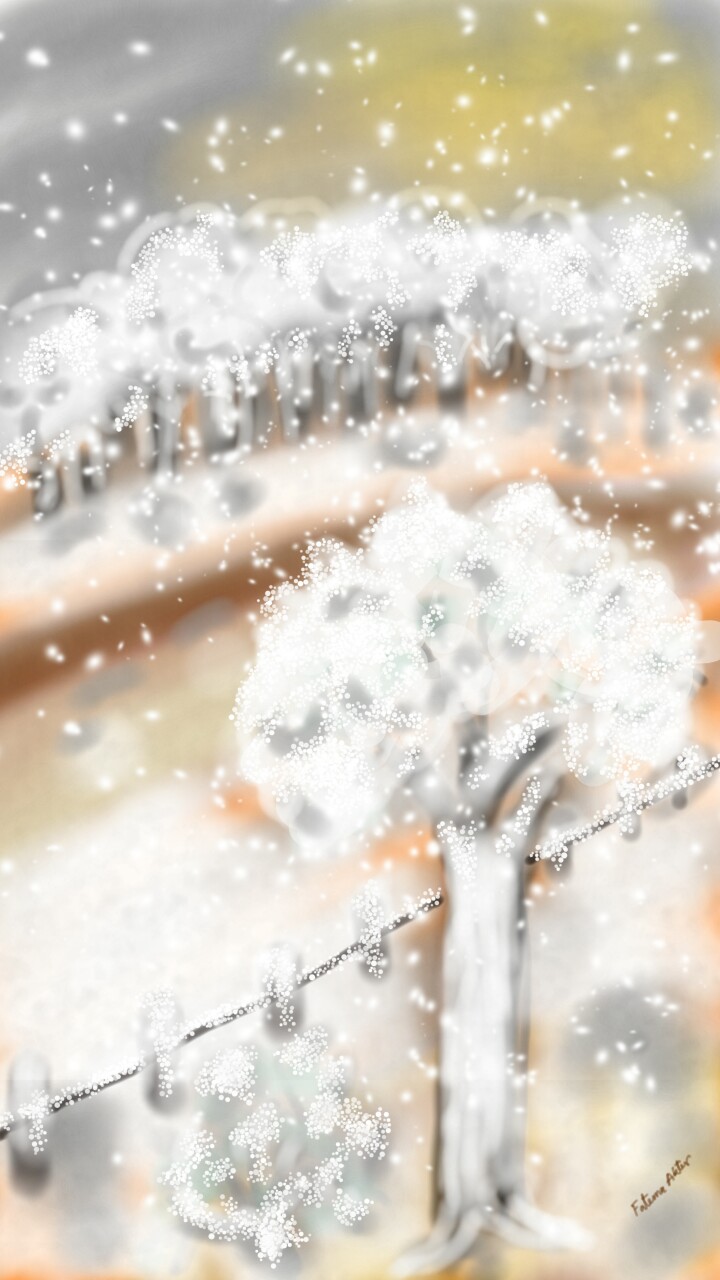 #Again #winter #snowfall #trees #landscape #sky #sonysketch🙇🙇
