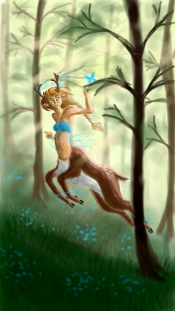 Finally done #centaur #deer #forest