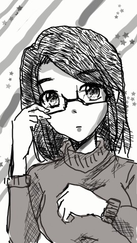 Lets draw Inktober using Sketch instead autodesk😅😅 Im lost about the theme so Its me lol. #Inktober #Day7 #SketchApp #Black #eyeglasses