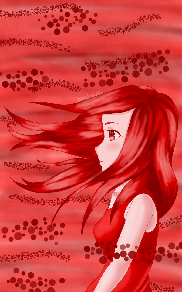 I tried to join the #redchallenge #colorweek ^^ i made it 100% with the sketch app :> #sonysketch #sketch #red