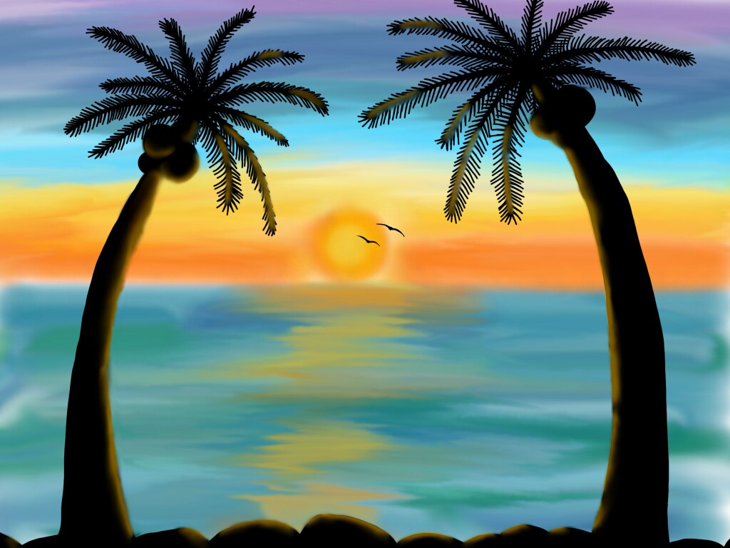 #sunset #sunrise #paradise #palmtree #water