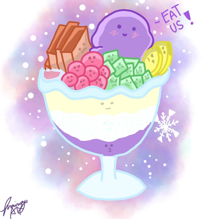 HALO HALO!!! If you ever go here in the Philippines, you definitely need to try our yummy halo-halo! 🍧❤ It's like Everything yummy in a cup! 💜😍🍨 #sonysketch #madeinsketch #halohalo #philippines #fridayswithsketch #mycountry #icecream #lolz #bored