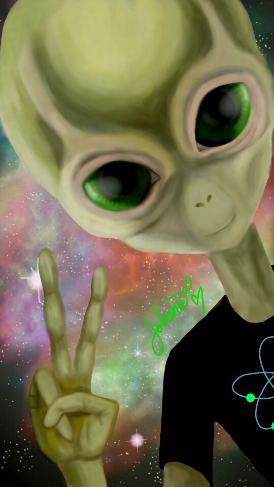 Not all aliens are nice, but he is! Sending good vibes your way 💚 #digitaltwilight