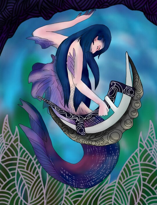 Пожалуй на этом я закончу 😝 #wip #step 12 #finished #mermaid #water