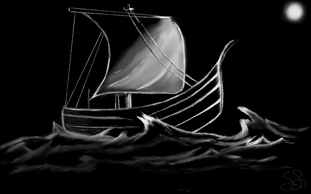 "The Rime of the ancient mariner"  \m/   Work in progress, or maybe not XD #ship #blackandwhite