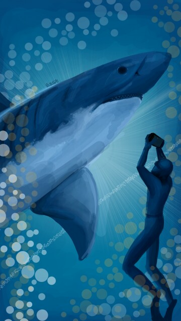 Shark #shark #sonysketch #animal #fridayswithsketch ‪  #myfavanimal #bluechallenge #Blue #sea #ocean