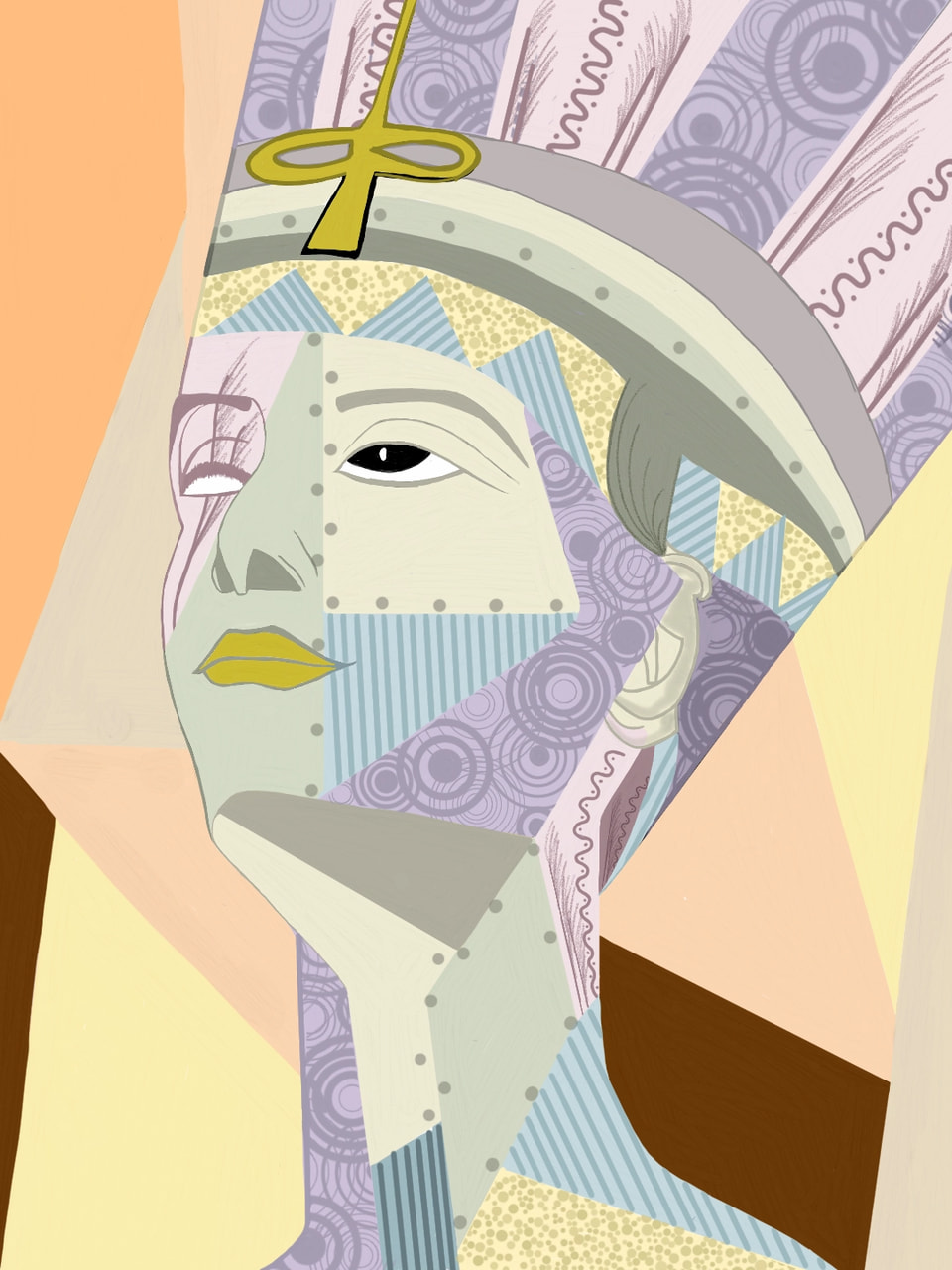 My version of Nefertiti. 👀 #mycountry #egypt  #geometric  #nefertiti #queen #history #lines #ancient #sonysketch