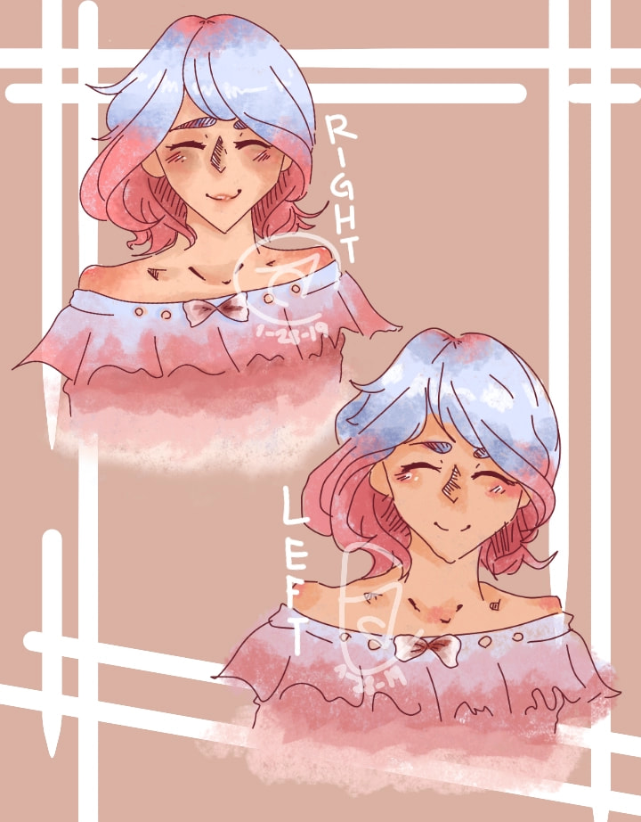 #leftandright #fridayswithsketch This was painful- smh ╮(′～‵〞)╭ #New #OCBuns #OC #Pink