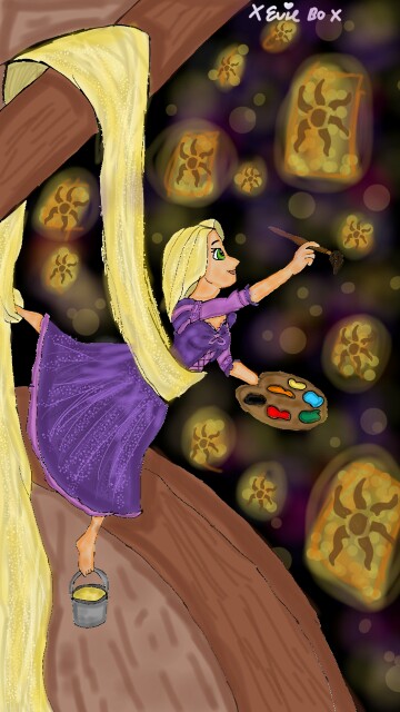 rapunzel painting the lanterns 💖 Base by ‪@katyperry‬ #myfavcharacter