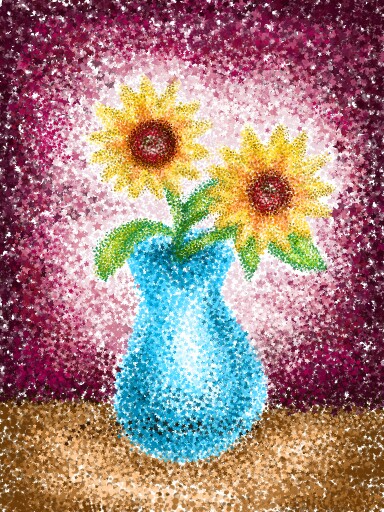 Vase of flowers - #flower #DailyDecember #star #starpen #starpenchallenge #sketch #rainbow - This was a fun challenge, I might use the star pen more often! :)