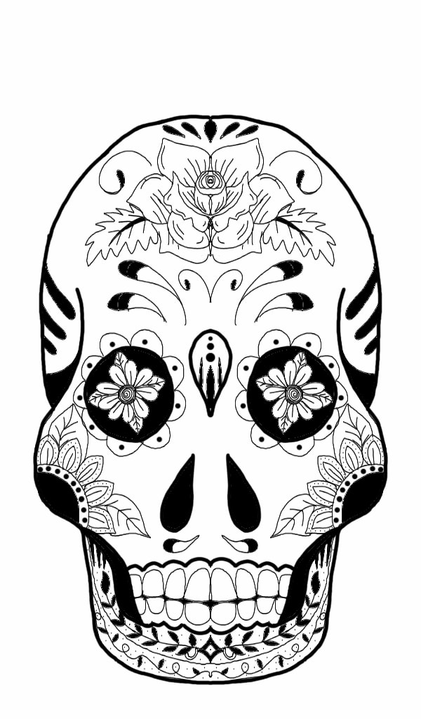 Sugar skull #sugarskull #sugarskulls #sketch #Skull #flowers #Flower #blackandwhite #Black #white #follow4follow #follow #sonysketch