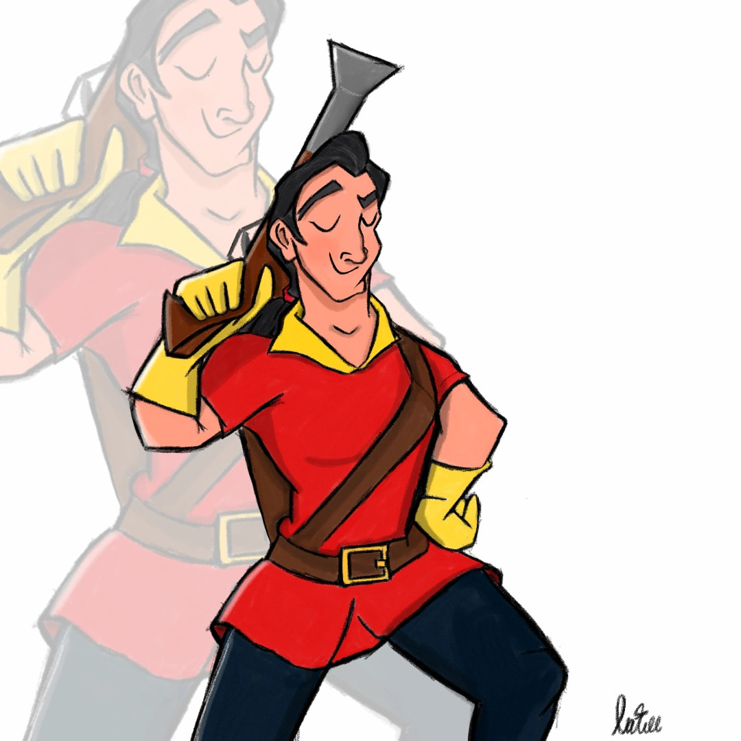 Cunning, narcissistic, arrogant, muscular. Well, that's no doubt the villainous antagonist of #beautyandthebeast— Gaston. #myvillain #fridayswithsketch #sonysketch #Gaston #disney #belle #Disneyprincess