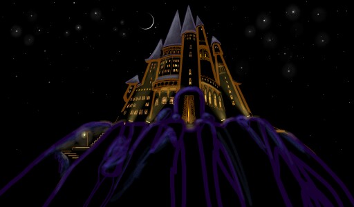 The castle in the night. Blue Rock. #custle #night #dailydecember  for #rulertoolchallenge #sketchteam #moon #art #stars #beautifulnight #rock