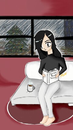 #fridayswithsketch #mywintermemory just reading while i stayed with my aunt downtown 2 yrs ago