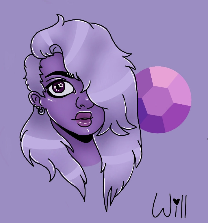 Finished drawing of Amethyst for today's sketch challenge #fridayswithsketch #colorweek #purplechallenge #amethyst #su #stevenuniverse #StevenUniverseFanArt #fanart