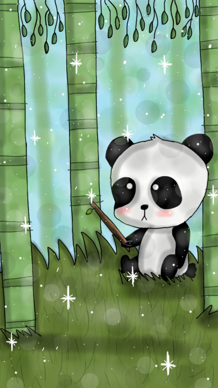 #panda #bamboo #forest #kawaii #cute