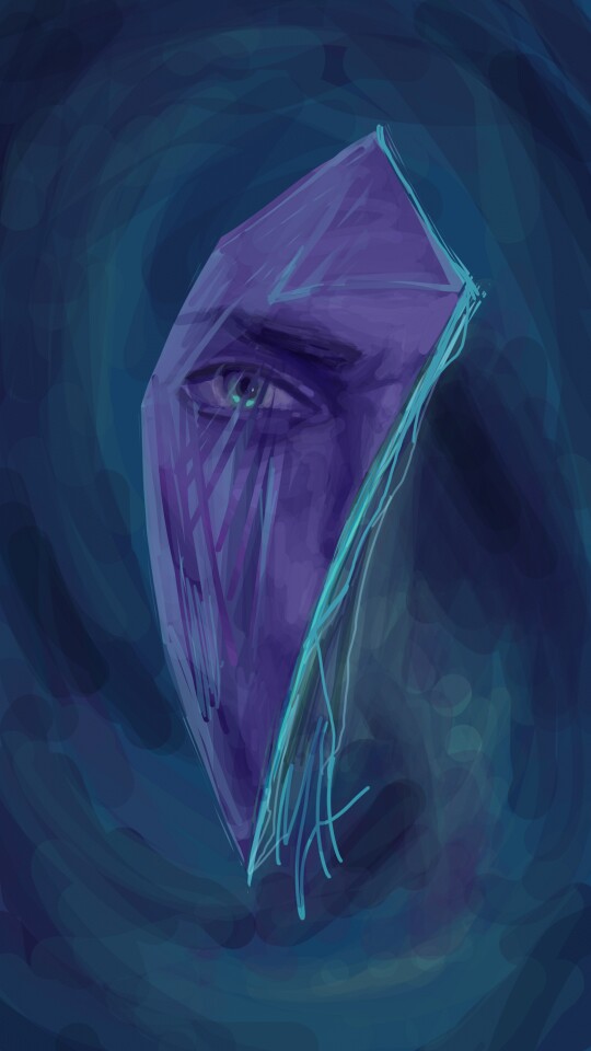 #shard #purple #Blue #abyss #woman #dark #gloomy