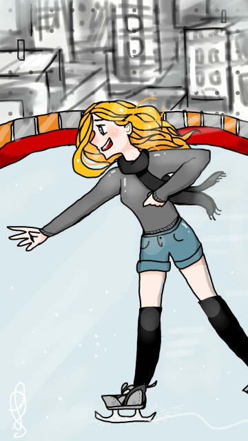 #fridayswithsketch #mywintermemory Ice skating in New York is my favourite winter memory.