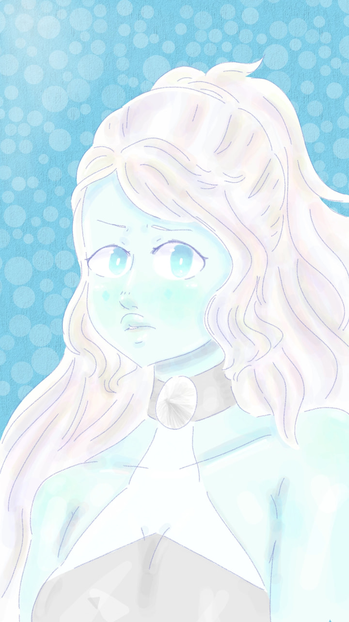 #HyalineQuartz I paint her like I've painting Perl :p #su #stevenuniverse #Gemsona