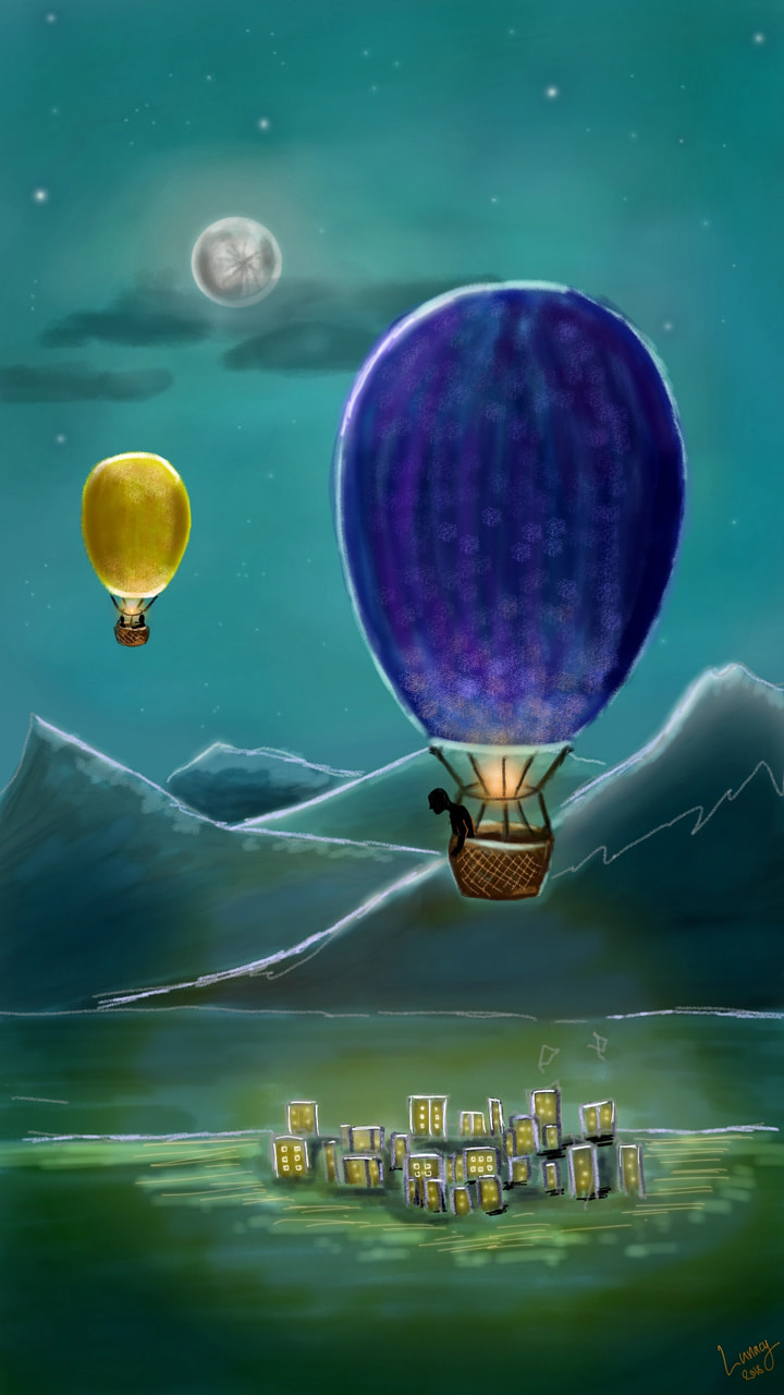 Airballoon trip🌌🌕 #travelchallenge #fridayswithsketch #Mountain #airballon