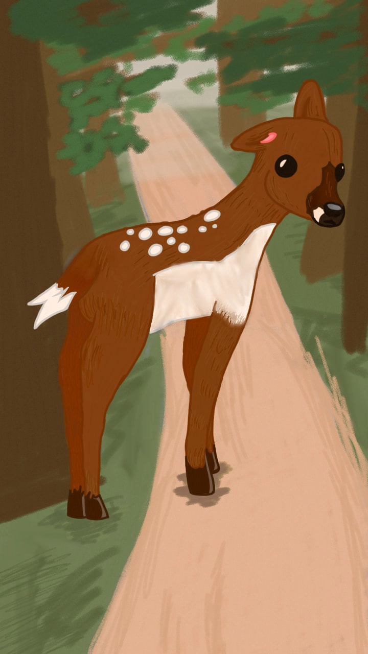 I drew this for the #fridayswithsketch #animalchallenge !! I'm pretty proud @ of my self. It supposed to be a dear in a dark foggy forest. :) I really hope this one goes to featured, or maybe on the front page.. But I doubt it.