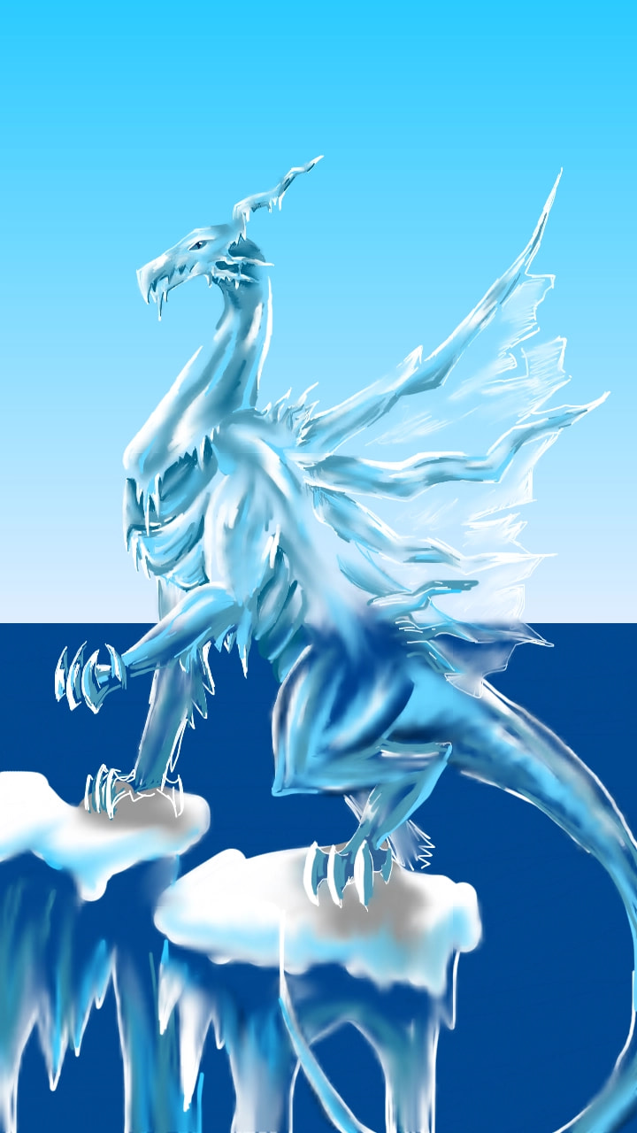 #fridayswithsketch #wintercreature i painted it 1 year ago. Я рисовала его год назад #dragon #drawing #winter
